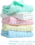 Beatifufu 5pcs Baby Towel Infant Washcloth Baby Saliva Towel Infant Face Towels Babywipes Baby Bath Towels Kids Bath Towels Baby Facial Towels Newborn Facial Towels Cotton Baby Facial Towels - Image 9